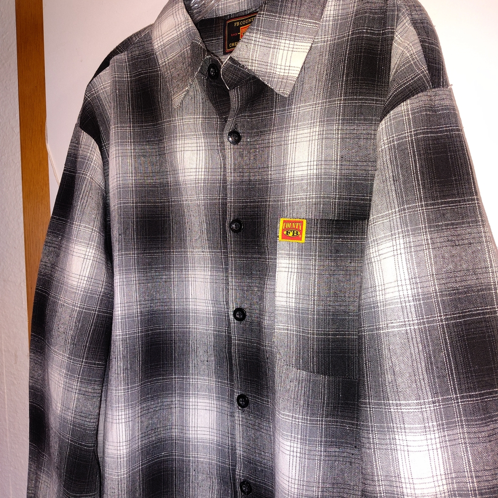 Men's Black and Gray Plaid Shirt